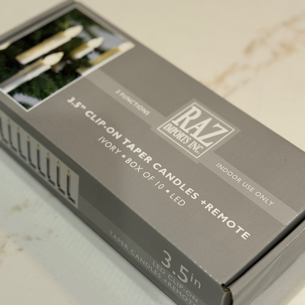 RAZ Imports LED Ivory Taper Candles with Remote